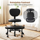 Cross Legged Office Chair with Adjustable Height & Footrest