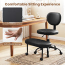 Cross Legged Office Chair with Adjustable Height & Footrest