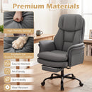 Big and Tall Office Chair with Retractable Footrest 500 lbs