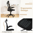 Ergonomic Mesh Office Chair with Adjustable Height for Home Office-Black