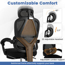 Ergonomic Office Chair High Back Mesh Desk Chair with Retractable Footrest-Black