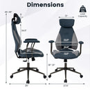 Ergonomic Office Chair Computer Desk Chair with 2D Headrest and Rocking Backrest