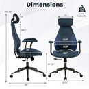 Ergonomic Office Chair Computer Desk Chair with 2D Headrest and Rocking Backrest