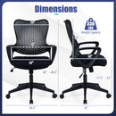 Ergonomic Office Chair Height Adjustable Computer Desk Chair with Breathable Butterfly Back