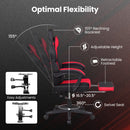 Ergonomic Video Game Chair with Headrest and Reclining Backrest