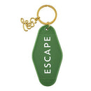 Escape Vintage Motel Style Keychain with Gold Hardware