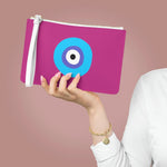 Evil Eye Pink Clutch | Makeup Bag or Organizer Pouch