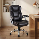 Executive Office Chair Leather Ergonomic Computer Desk Chair with Padded Seat and Armrests