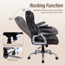 Executive Office Chair Leather Ergonomic Computer Desk Chair with Padded Seat and Armrests