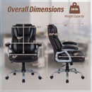 Executive Office Chair Leather Ergonomic Computer Desk Chair with Padded Seat and Armrests