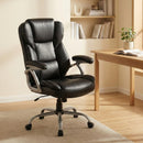 Executive Office Chair Leather Ergonomic Computer Desk Chair with Padded Seat and Armrests