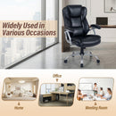 Executive Office Chair Leather Ergonomic Computer Desk Chair with Padded Seat and Armrests