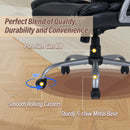 Executive Office Chair Leather Ergonomic Computer Desk Chair with Padded Seat and Armrests