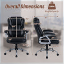 Executive Office Chair Leather Ergonomic Computer Desk Chair with Padded Seat and Armrests