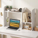 Expandable Desktop Bookshelf with Open Storage Cubes