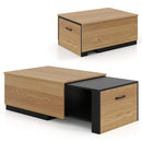 Extendable Coffee Table with Hidden Storage Compartment