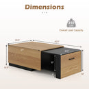 Extendable Coffee Table with Hidden Storage Compartment