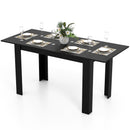 Extendable Dining Table for 4-8 People 47"-62" Large Rectangular Kitchen Table