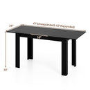 Extendable Dining Table for 4-8 People 47"-62" Large Rectangular Kitchen Table