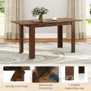 Extendable Dining Table for 4-8 People 47"-62" Large Rectangular Kitchen Table