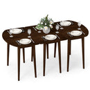 Extendable Dining Table Set with 2 Half-Round and 1 Rectangular Tables