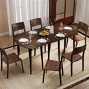Extendable Dining Table Set with 2 Half-Round and 1 Rectangular Tables