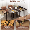 Extendable Dining Table Set with 2 Half-Round and 1 Rectangular Tables