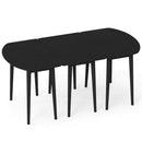 Extendable Dining Table Set with 2 Half-Round and 1 Rectangular Tables