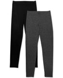 Jenni 2-Pk. Leggings, Charcoal Grey, Size Small