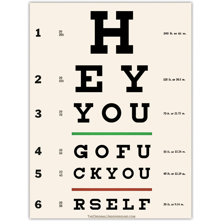 Eye Test Chart Sticker