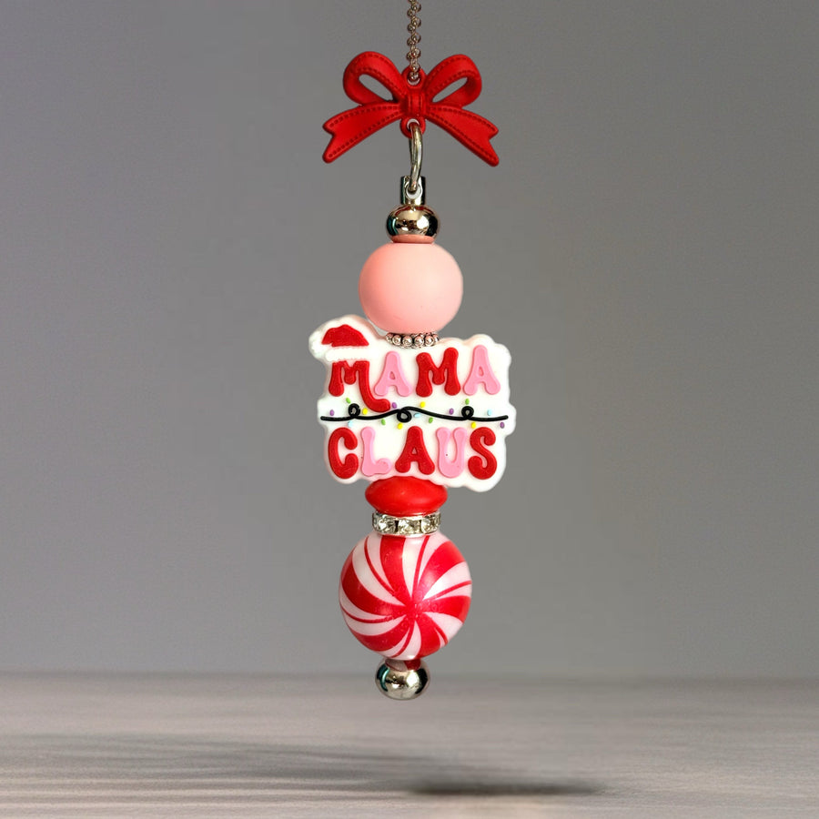 Mama Claus Bar Charm - Tumbler Handle Charm