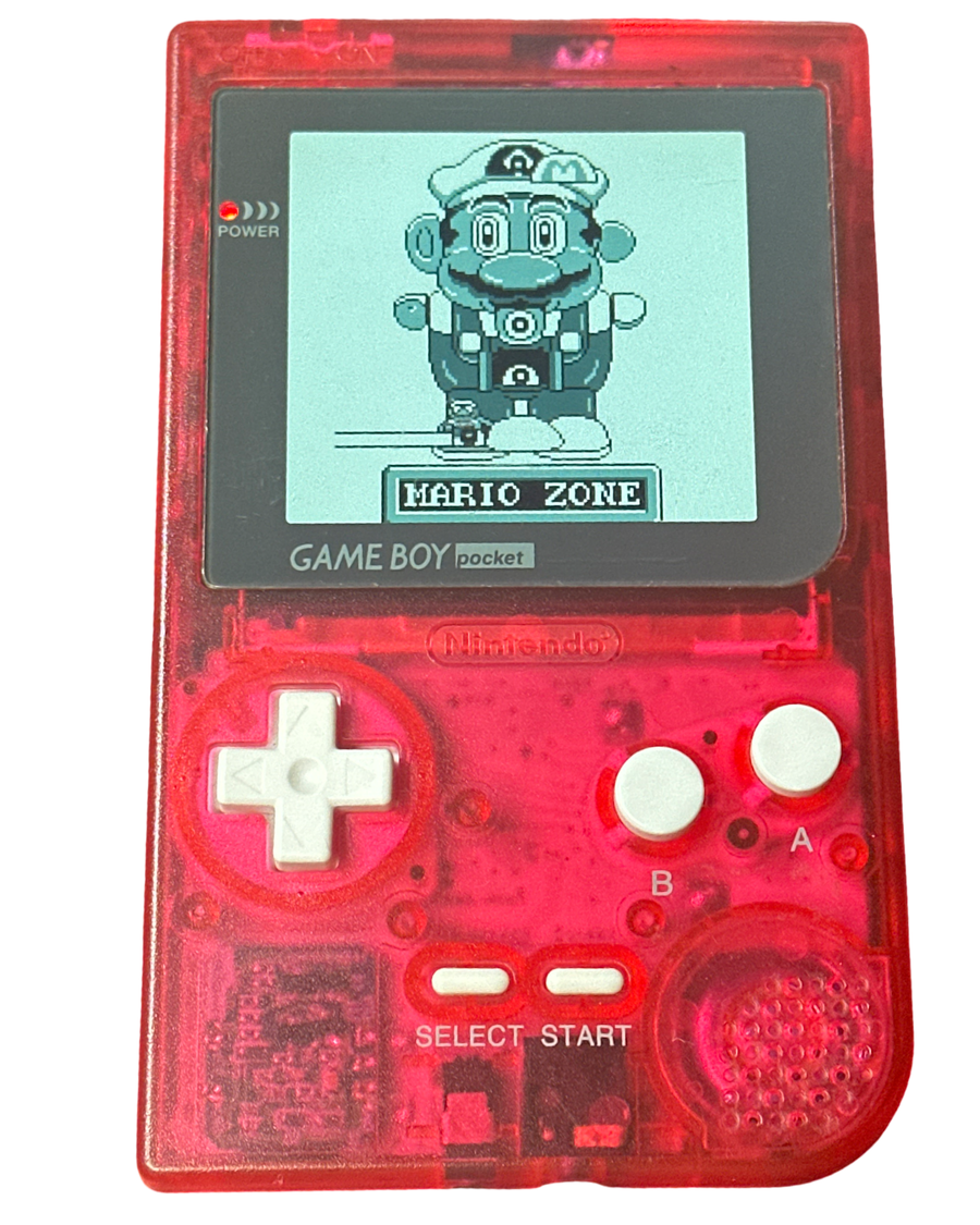 Custom Clear Red Game Boy Pocket - GameBoy