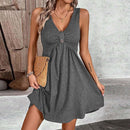 European and American spring and summer casual V-neck dress