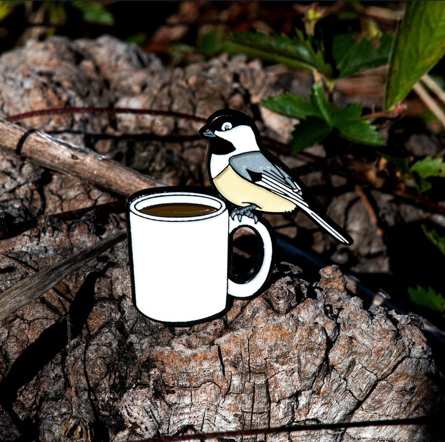 Chickadee Coffee Club Enamel Pin