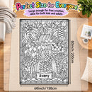 Jungle Doodle Reversible Oxford Fabric And Flannel Soft Blanket