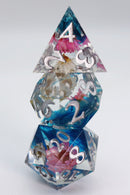 Sharp Edge Resin RPG Dice Set - Wildflower Bouquet