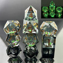 Sharp-Edged Glow in the Dark Liquid Core Dice