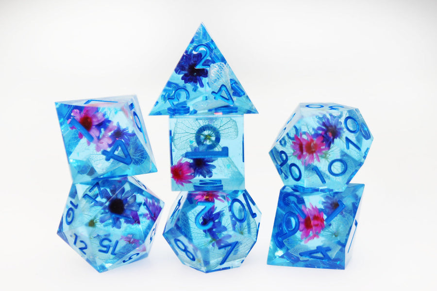 Sharp Edge RPG Dice Set - Spring Showers