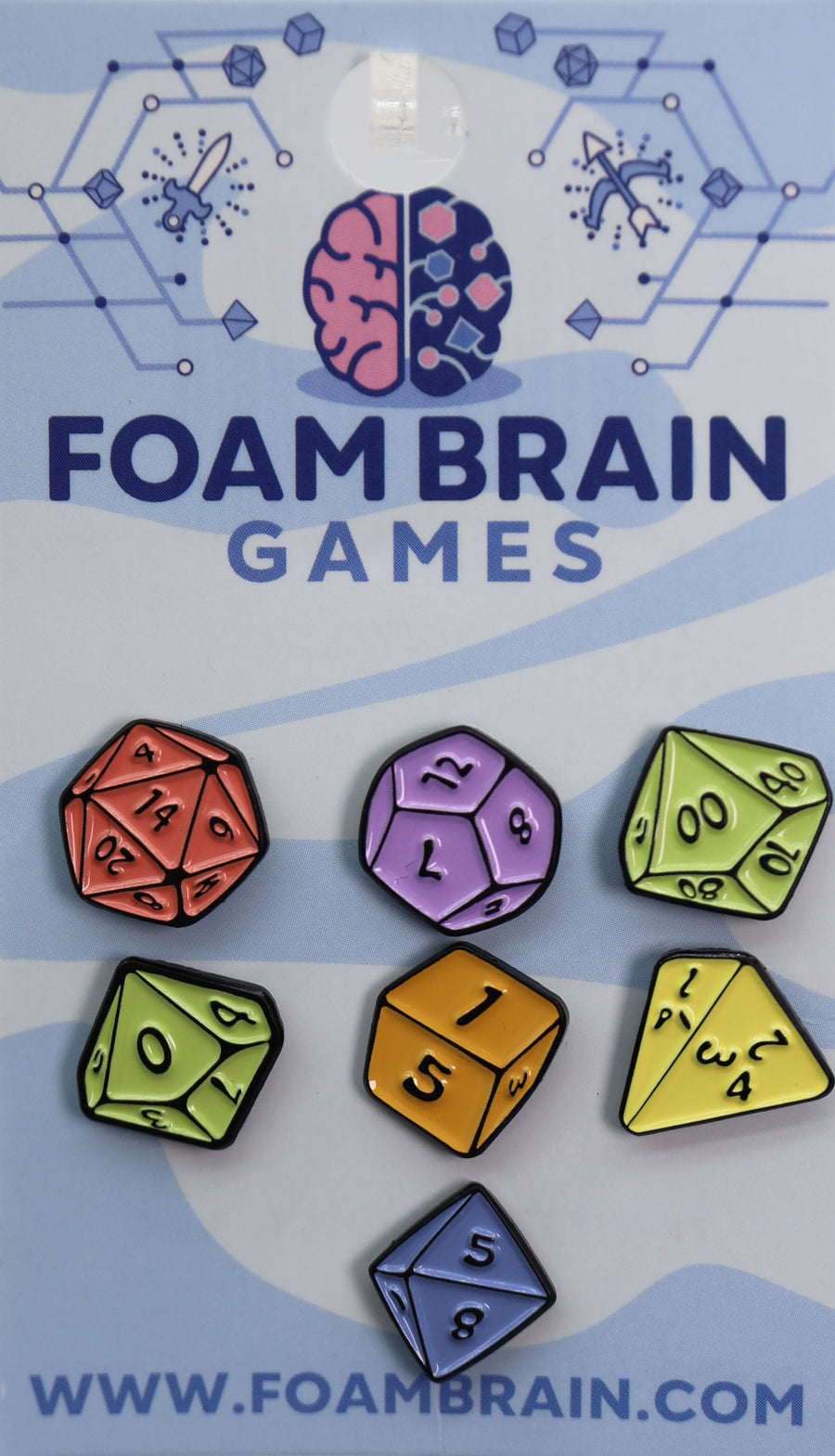 Foam Brain Games - Mini Pins: Dice Set
