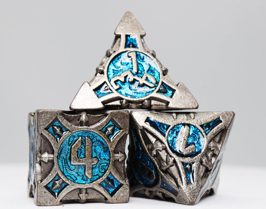 Quiver of Arrows: Cybernetic Arrow - Metal RPG Dice Set