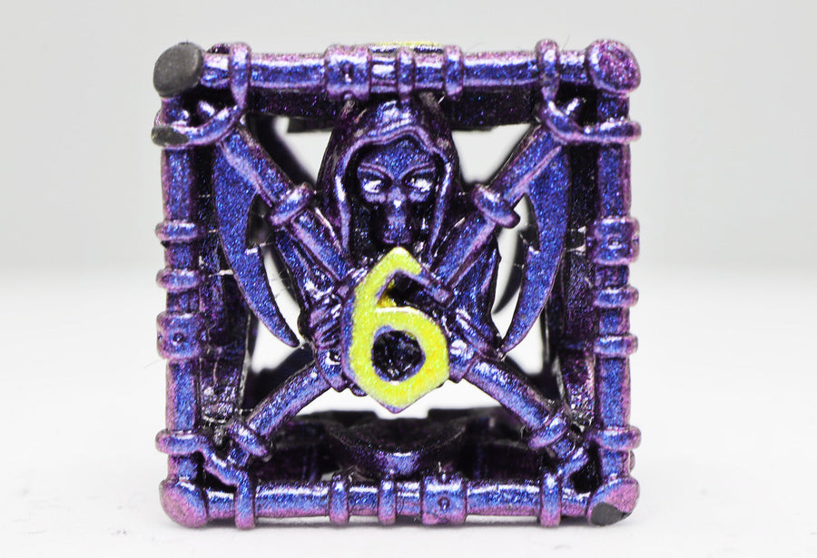 Grim Scythe: Purple - Metal RPG Dice Set