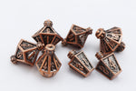 Moonlit Lantern: Coppered Flames - Metal RPG Dice Set