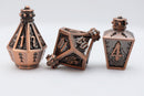 Moonlit Lantern: Coppered Flames - Metal RPG Dice Set