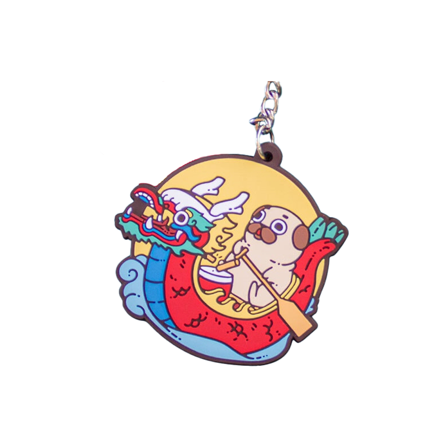 Good Smile Company: Puglie Dragon Boat Rubber Keychain