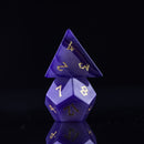 Purple Agate Stone Dice Set