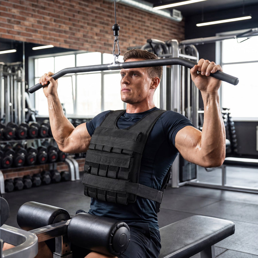 Adjustable Weighted Vest with Removable Iron Weights 44 lbs