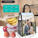 Personalized Photo Insulated Lunch Tote - Custom Photo Lunch Bag with Full-Width Photo Print for Work School and Outdoor Use