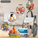 Personalized Photo Insulated Lunch Tote - Custom Photo Lunch Bag with Full-Width Photo Print for Work School and Outdoor Use