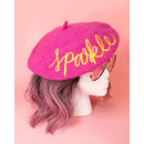 FLASH SALE: Embroidered Berets in 5 Fun Colors and Sayings | Wool and Nylon