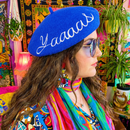 FLASH SALE: Embroidered Berets in 5 Fun Colors and Sayings | Wool and Nylon
